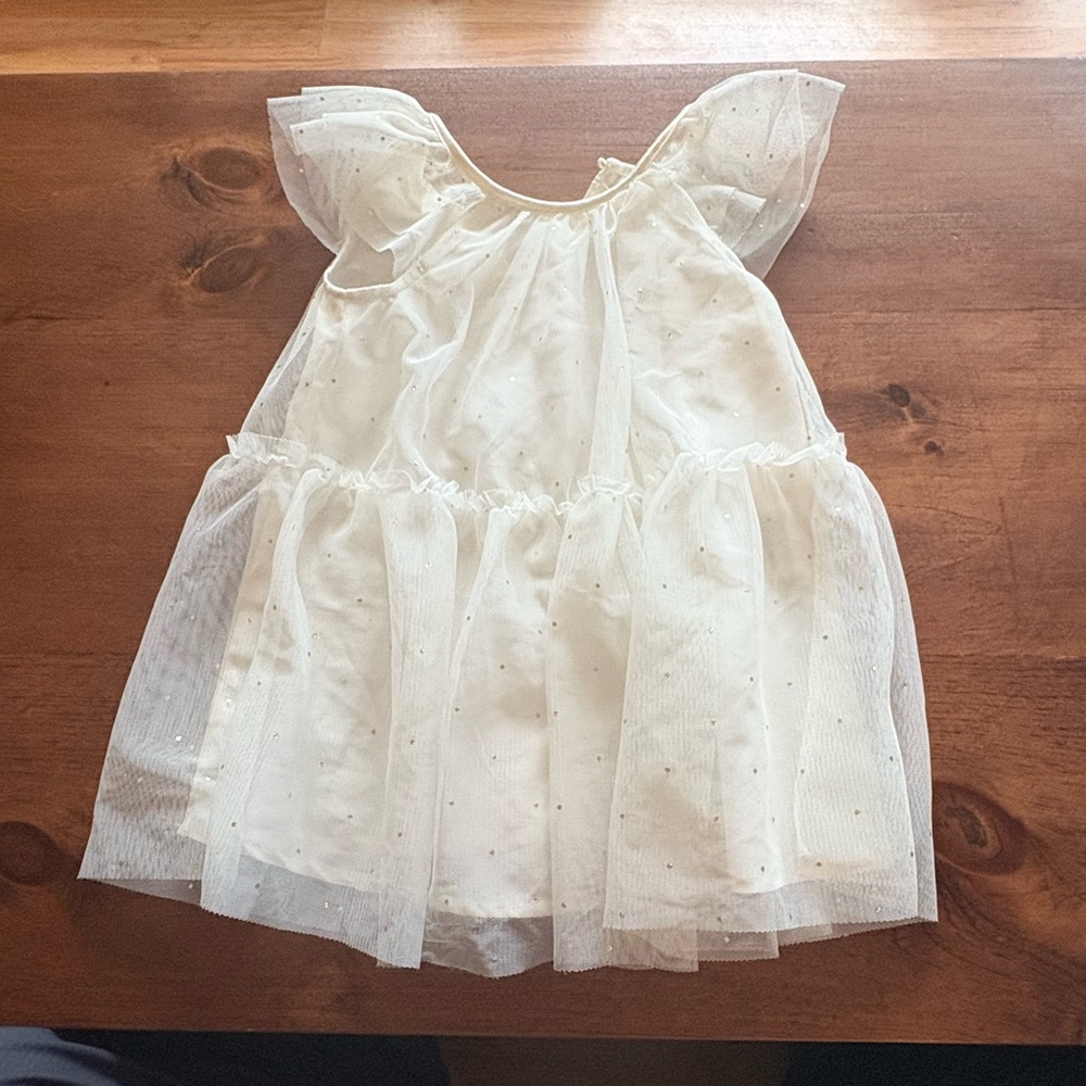 💥Buy 2 Get 1 Free💥 H&M Cream Tulle Dress with Gold Dots